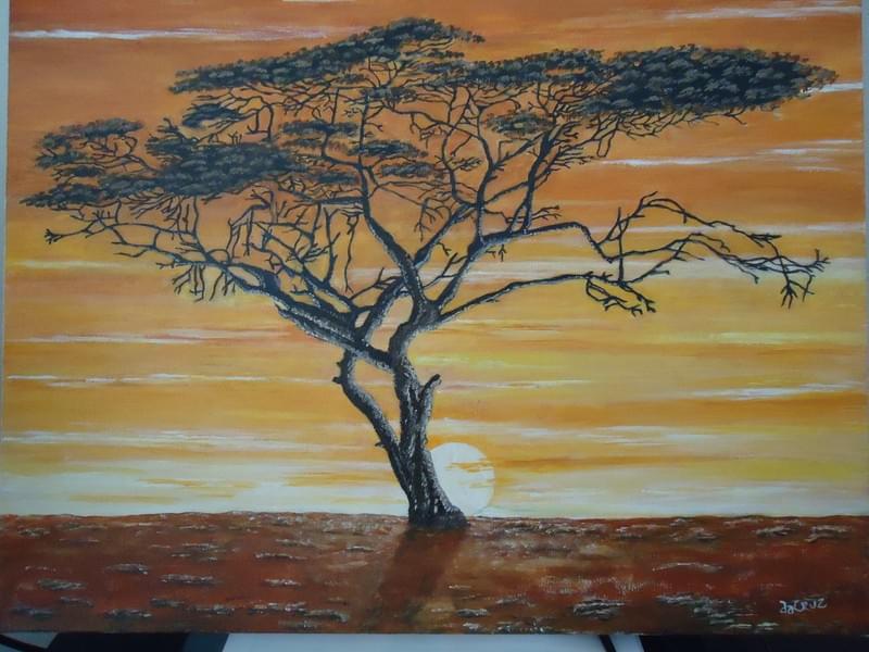 Acrílico sobre tela – Quadro em acrílico sobre tela 45x35