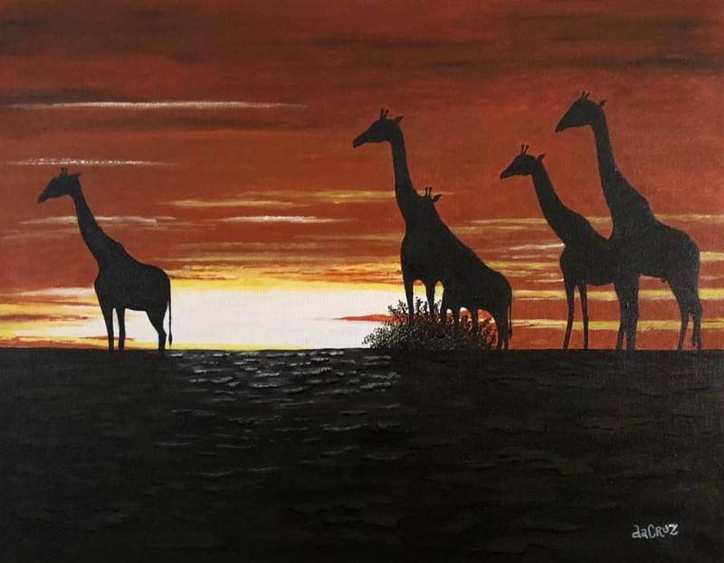 Acrílico sobre tela – Quadro em acrílico sobre tela 45x35