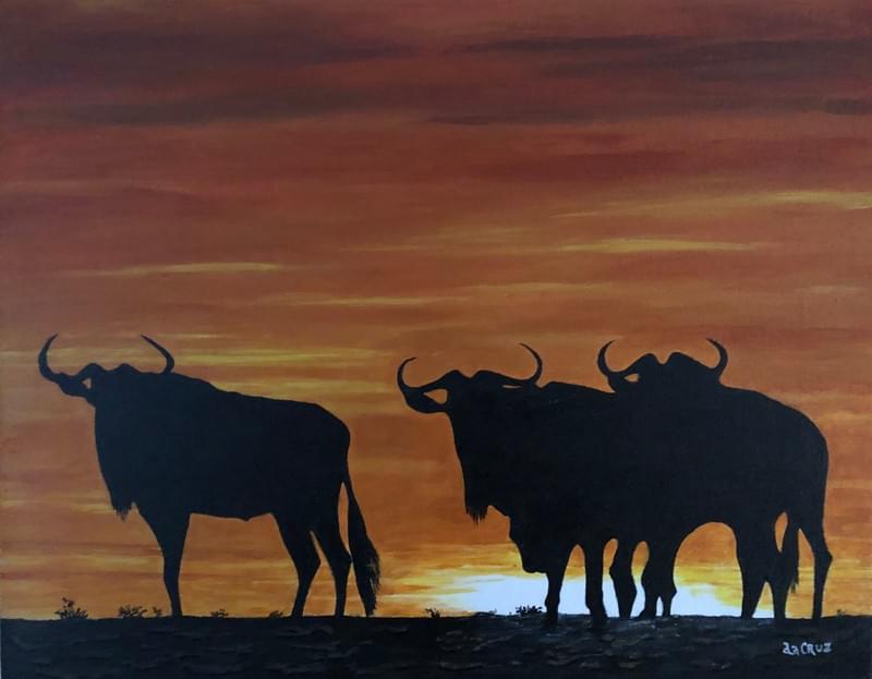Acrílico sobre tela – Quadro em acrílico sobre tela 45x35