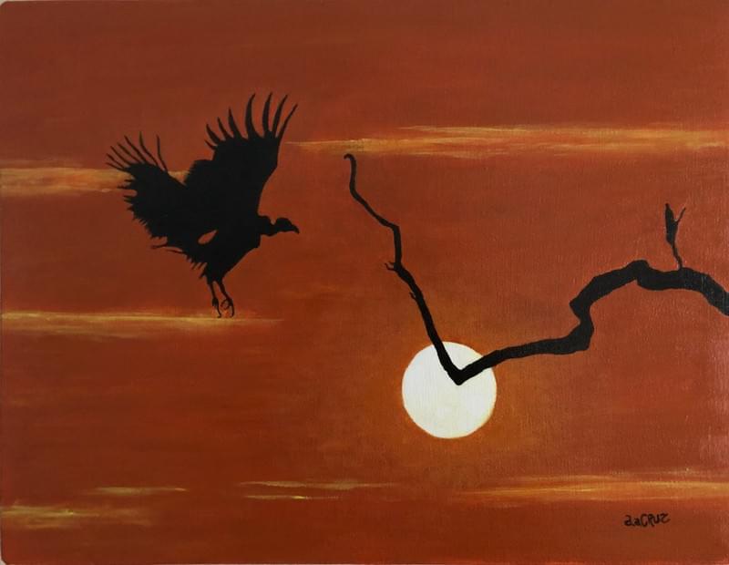 Acrílico sobre tela – Quadro em acrílico sobre tela 45x35