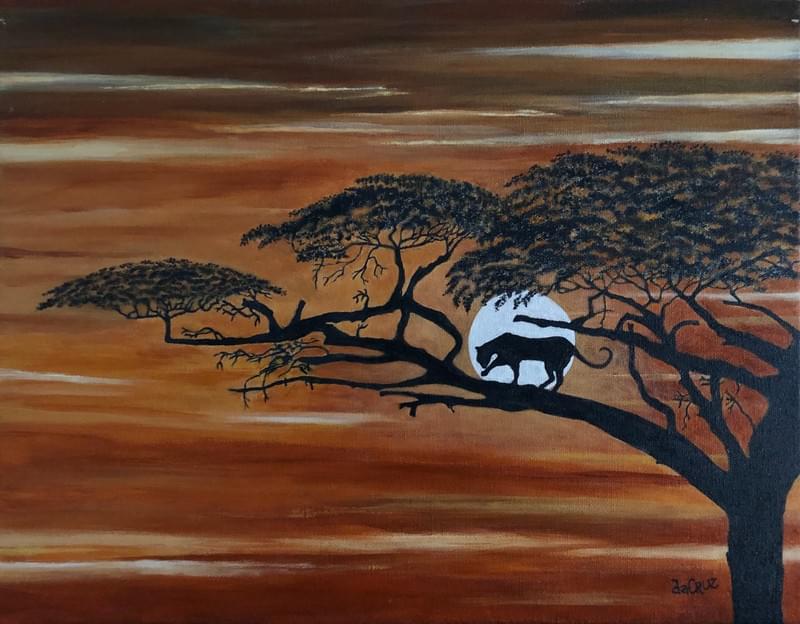 Acrílico sobre tela – Quadro em acrílico sobre tela 45x35